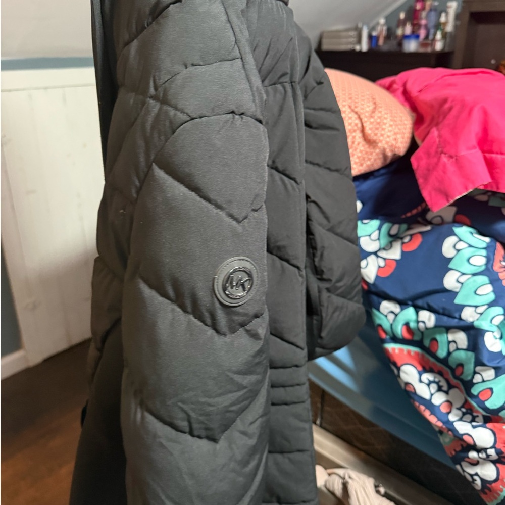 Michael Kors Kids Black Puffer Coat